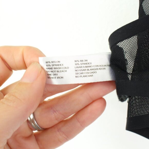 Nicole Miller Jersey & Mesh Lightly Padded Underwire Bra Black‎ Size 34B - Picture 6 of 6